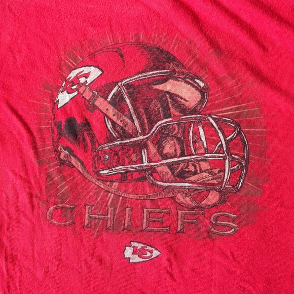 NFL Team Apparel Red Kansas City Chiefs Long Sleeve Tee Mens Size 4X - Picture 2 of 6